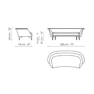 Lovi Low_ 200 x 94 x H 63 cm