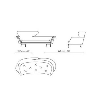 Lovy_ 248 x 109 x H 96 cm (SX)