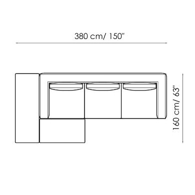 Ever More_ Composition 3 (380 x 160 x H 85 cm)