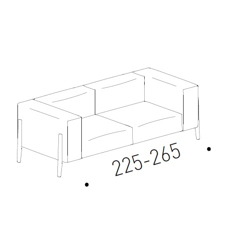 All-in_ 225-265 x 96 x H 70 cm