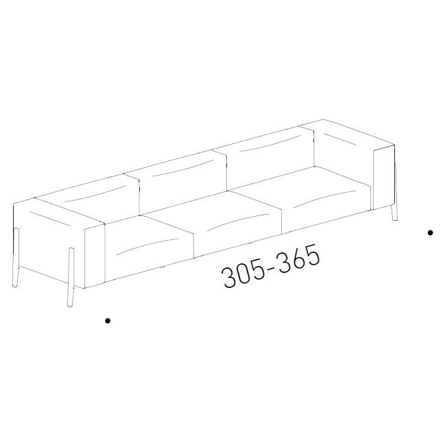 All-in_ 305-365 x 96 x H 70 cm