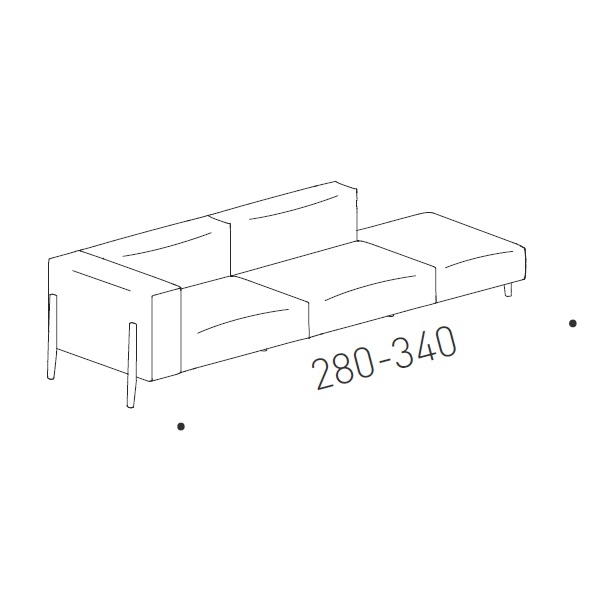 All-in_ 280-340 x 96 x H 70 cm