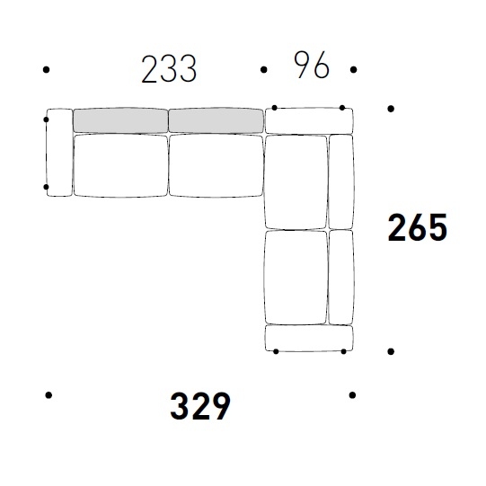 All-in_ 329 x 265 x H 79 cm