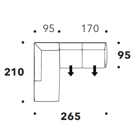 Asolo_ 265 x 210 x H 75 cm