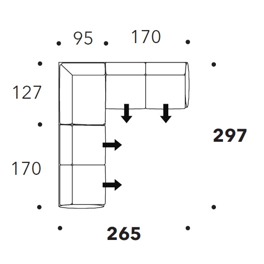 Asolo_ 265 x 297 x H 75 cm
