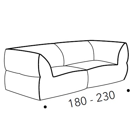 Eden_ 180-230 x 90 x H 73 cm