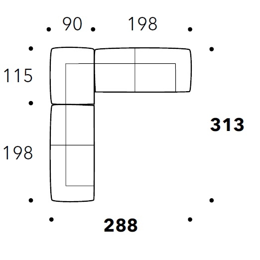 Eden_ 288 x 313 x H 73 cm