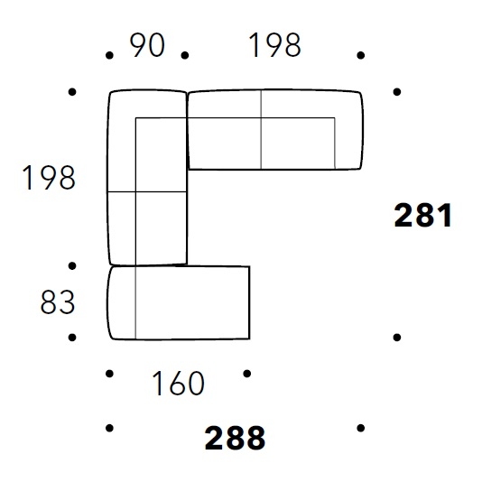 Eden_ 288 x 281 x H 73 cm
