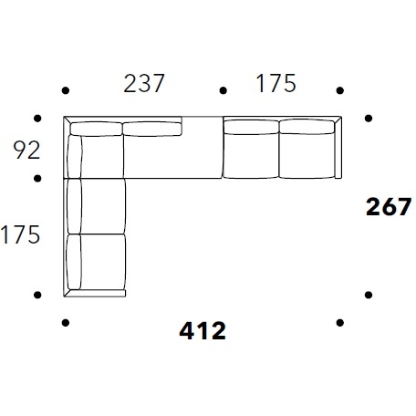 Volo_ 412 x 267 x H 79 cm