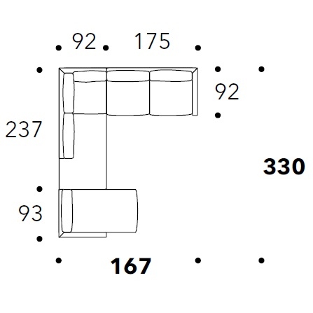 Volo_ 267 x 330 x H 79 cm