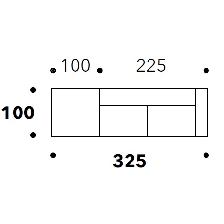 Boston_ 325 x 100 x H 67 cm