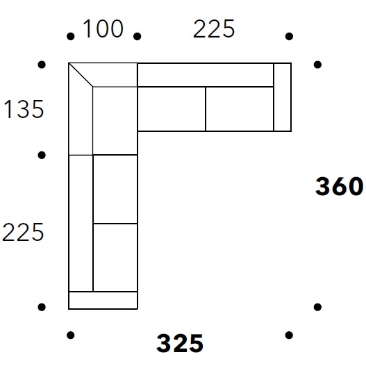 Boston_ 325 x 360 x H 67 cm