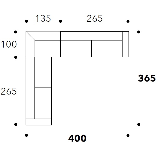 Boston_ 400 x 365 x H 67 cm