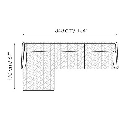 Structure Sofa Ego_ Composition 1 (340 x 170 x H 85 cm)