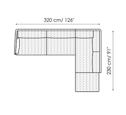Structure Sofa Ego_ Composition 2  (320 x 230 x H 85 cm)