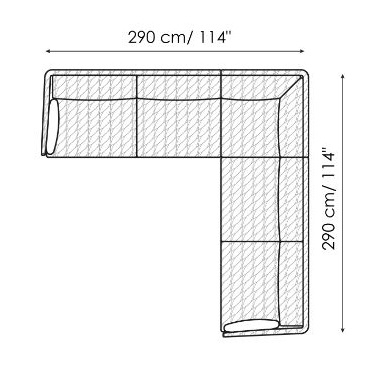 Structure Sofa Ego_ Composition 3  (290 x 290 x H 85 cm)