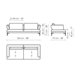 Aliante_ 224 x 97 x H 82 cm