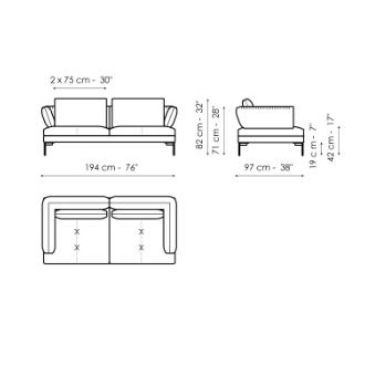 Aliante_ 194 x 97 x H 82 cm