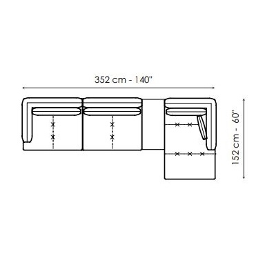 Aliante_ Composizione 3 (352 x 152 x H 82 cm)