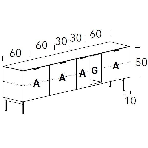 Brema_ 240 x H 52 cm