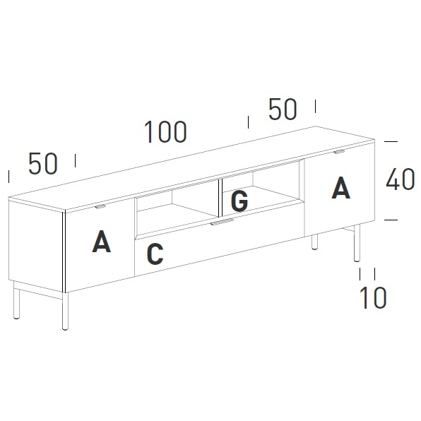 Brema_ 200 x H 42 cm