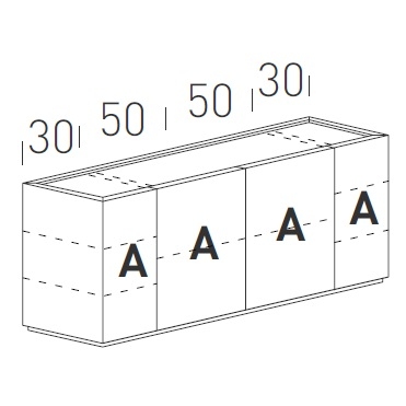 Cornice_ 160 (250 - 270) x H 70 cm