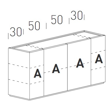Cornice_ 160 (250 - 270) x H 90 cm
