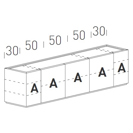 Cornice_ 210 (300 - 320 ) x H 70 cm