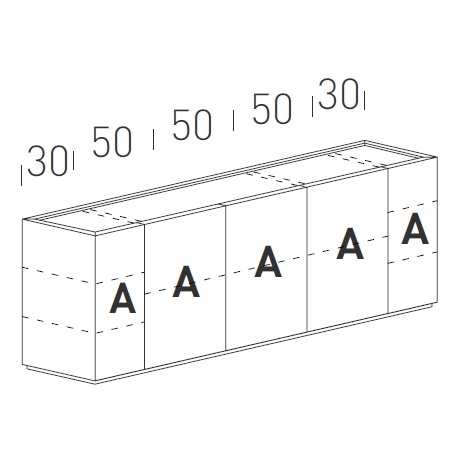 Cornice_ 210 (300 - 320 ) x H 90 cm