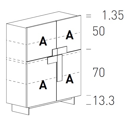 Ginevra_ 113 x H 123/135 cm