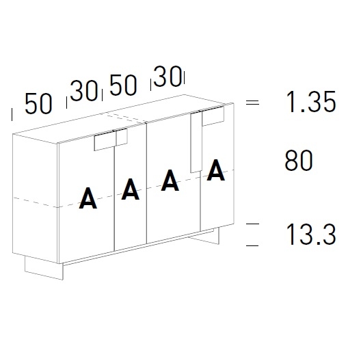 Ginevra_ 163 x H 83/95 cm