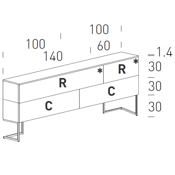 Grafica_ 200 x H 92 cm