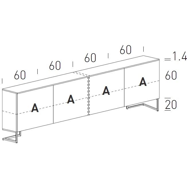 Grafica_ 240 x H 82 cm