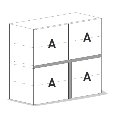 Quadra_ 120 x H 121 cm (2 compartimentos de puerta)