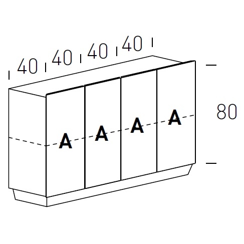 Tosca_ 166 x H 92 cm (Portes battantes)