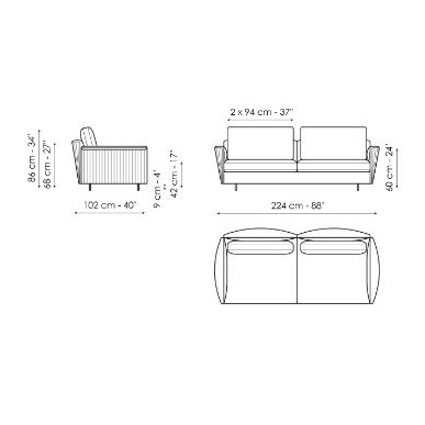 Only You_ 224 x 102 x H 86 cm