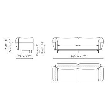 Blend_ 260 x 90 x H 79 cm