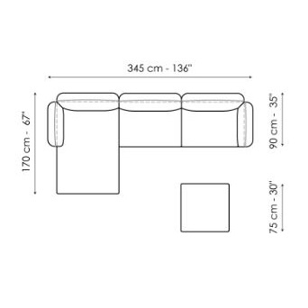 Blend_ Composition 5 (345 x 170 x H 79 cm)
