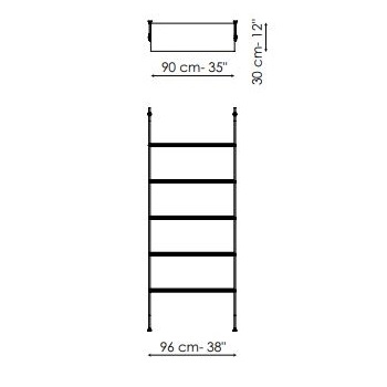 Roll - Composizione 1 (Fissaggio a parete)_ 96 x 33 x H 240 cm [RL1Q]