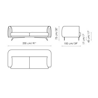 Saddle_ 230 x 100 x H 75 cm