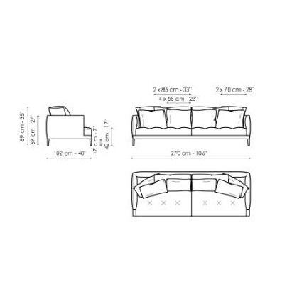 Soft Island (F23Ø)_ 270 x 102 x H 89 cm