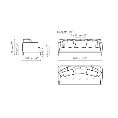 Soft Island (F231)_ 245 x 102 x H 89 cm