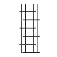 Oka 2T_ 72 x 31,9 x H 215,4 cm