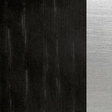 Frassino nero poro aperto / Ottone nichelato satinato