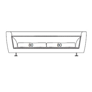 Ansel_ 224 x 100 x H 67 cm