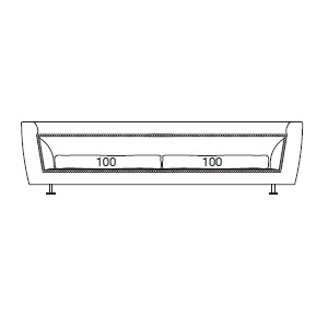 Ansel_ 264 x 100 x H 67 cm