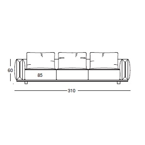Atar_ 310 x 110 x H 85 cm