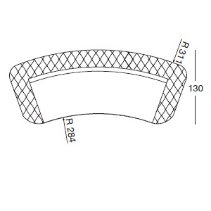 Milton_ 320 x 130 x H 66 cm