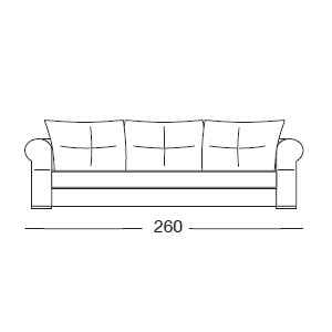 Rubens_ 260 x 135 x H 75 cm