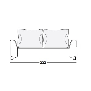 Sheffield_ 222 x 108 x H 98 cm